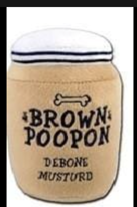 Brown Poopon Debone Musturd Dog Toy